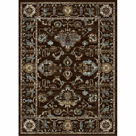 AURIC 3562-0040-LIGHTBROWN Colosseo Area Rug - Light Brown - 3 ft. 3 in. x 4 ft. 11 in. AU3736748